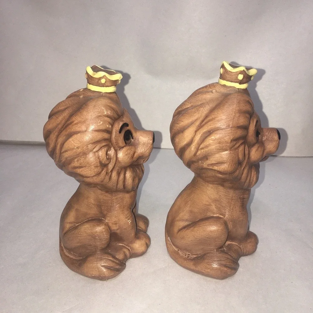 Vintage Twin Winton Lion Salt & Pepper Shakers 6.5
